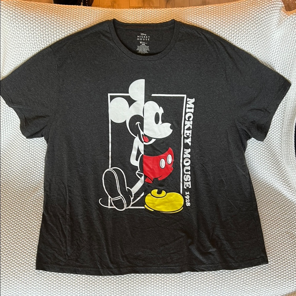 Disney Gray T Shirt Mickey Mouse 3XL